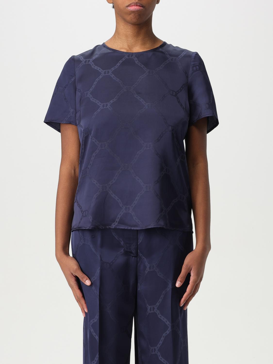 Twinset Top Woman Color Indigo In Indigo