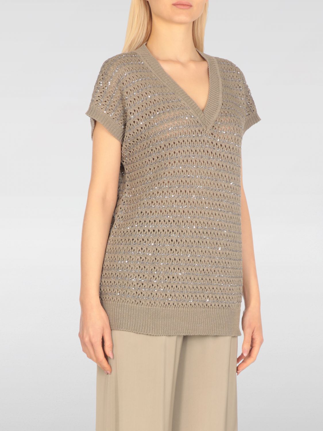FABIANA FILIPPI SWEATER FABIANA FILIPPI WOMAN COLOR BRICK RED G56175121
