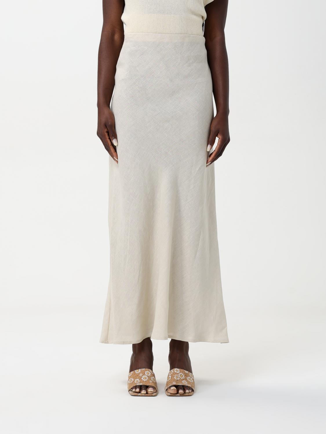 Shop Twinset Skirt Woman Color Sand