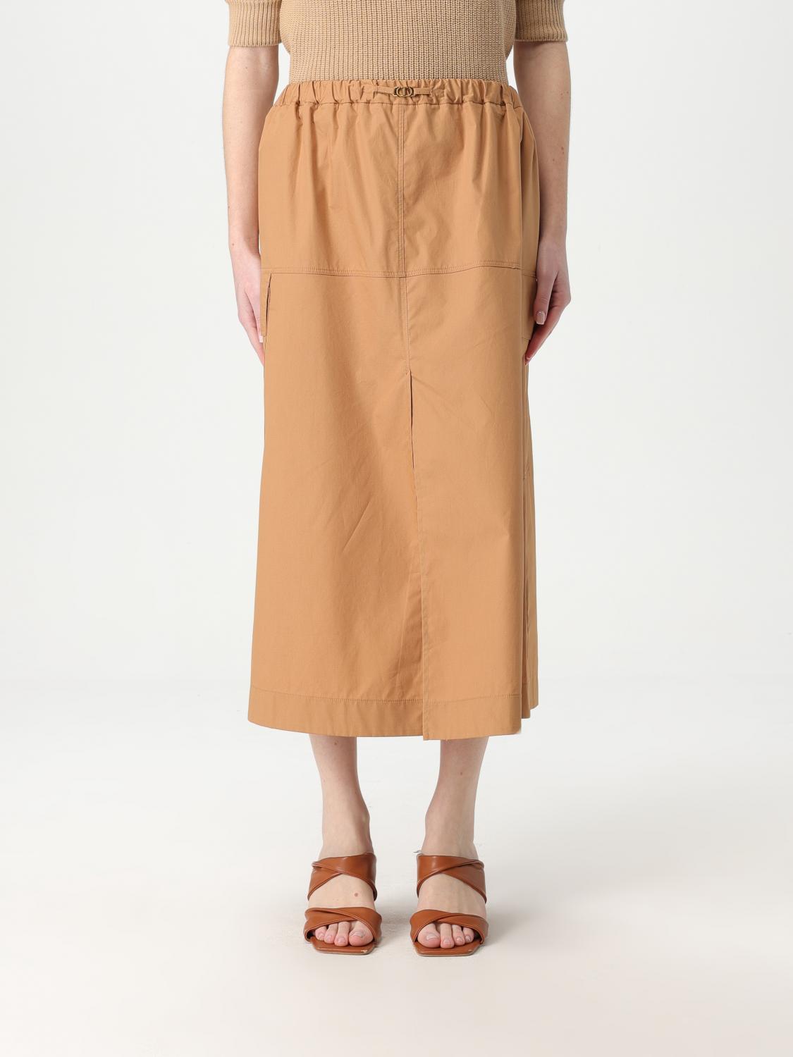 Shop Twinset Skirt Woman Color Beige