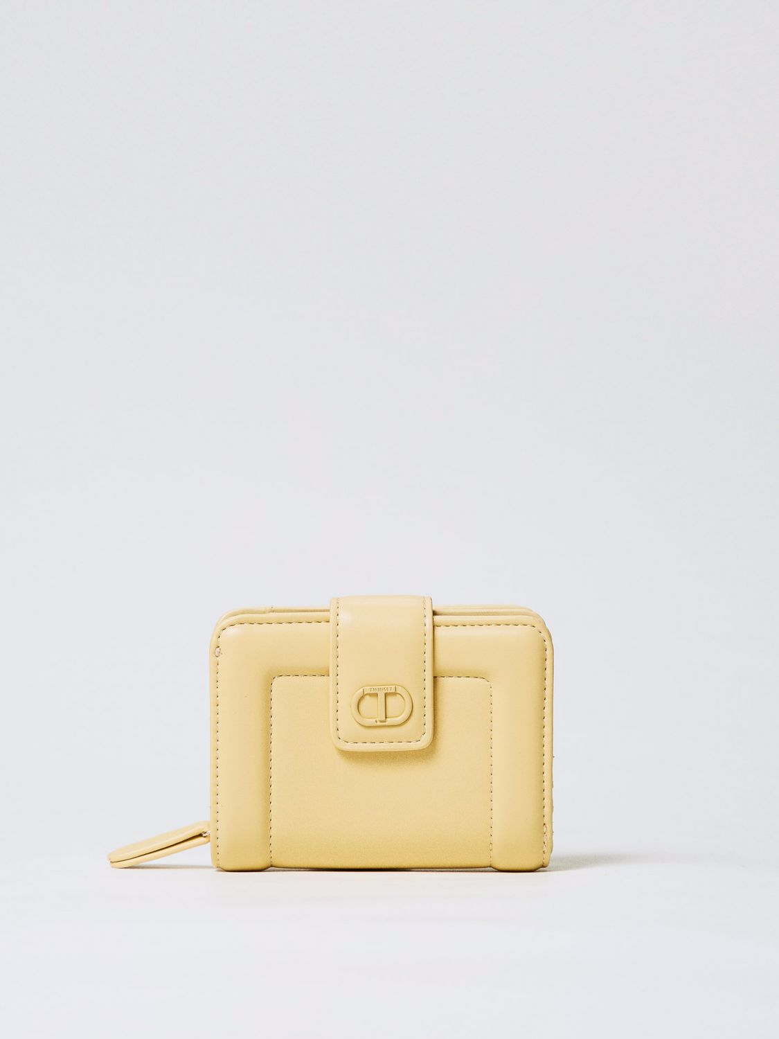 Twinset Zip-around Cardholder In Yellow