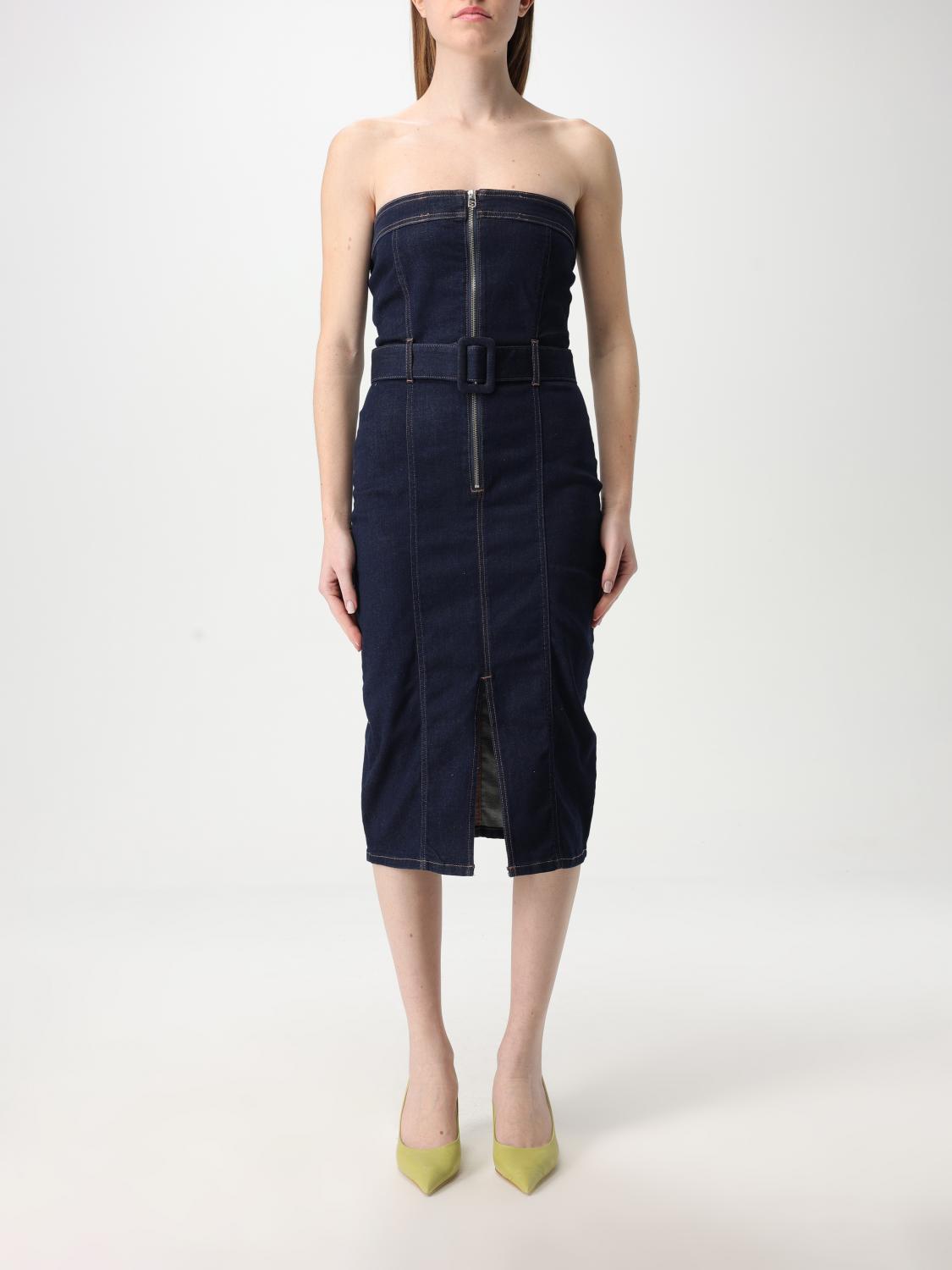 Twinset Actitude Dress Woman Color Denim In Denim