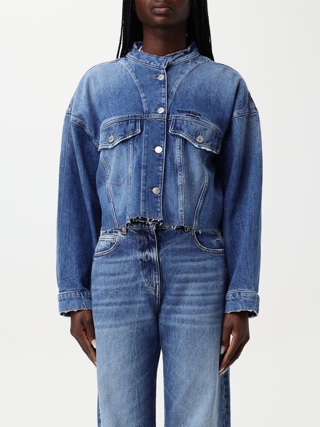 Shop Twinset Actitude Jacket Woman Color Denim