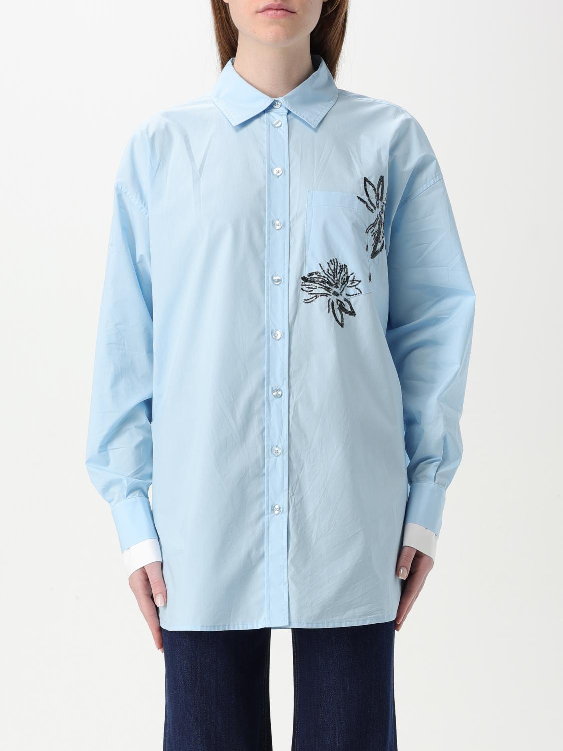 Shop Twinset Shirt Woman Color Blue