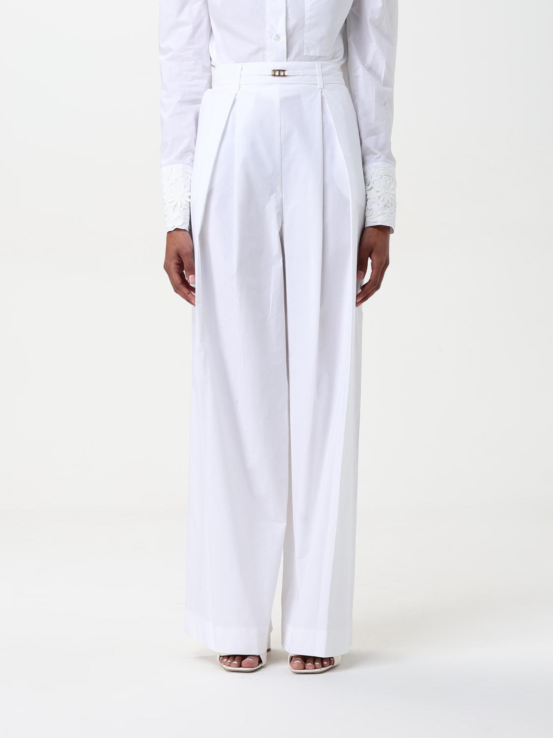 TWINSET PANTS TWINSET WOMAN COLOR WHITE G56252001