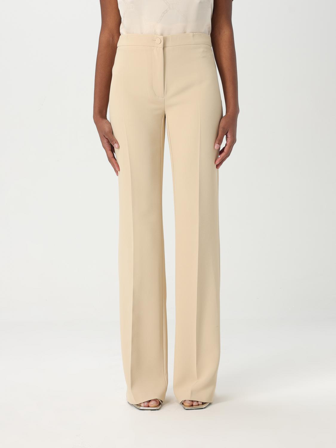 Shop Twinset Pants Woman Color Beige