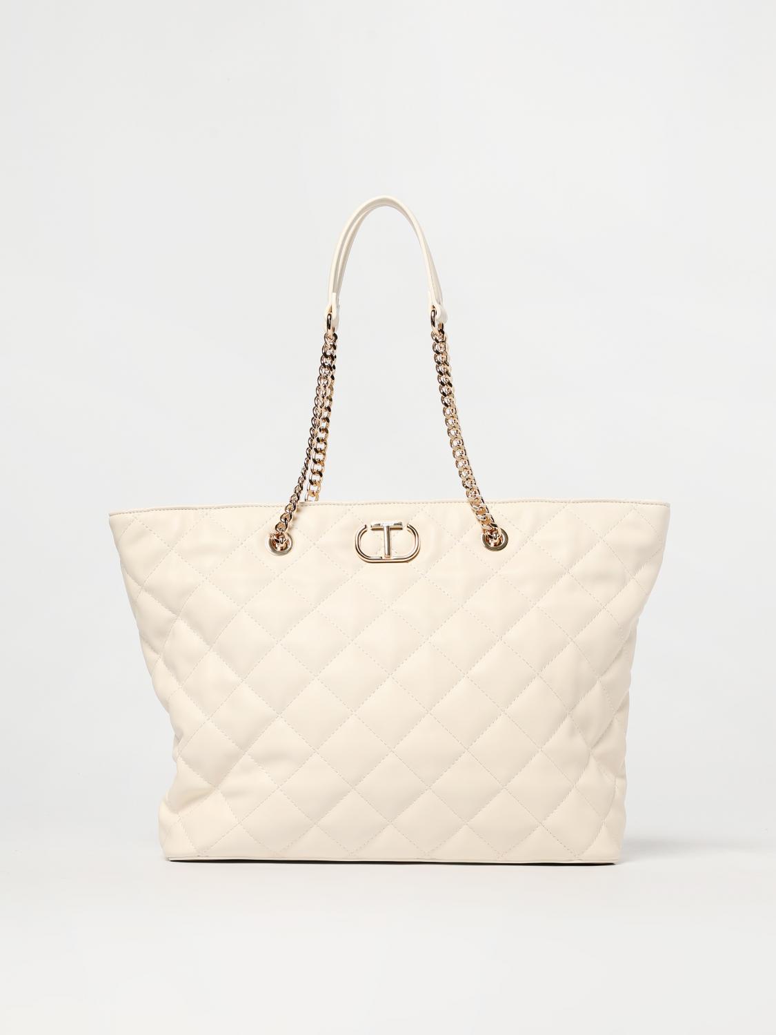 Twinset Tote Bags  Woman Color Pearl In Pearl
