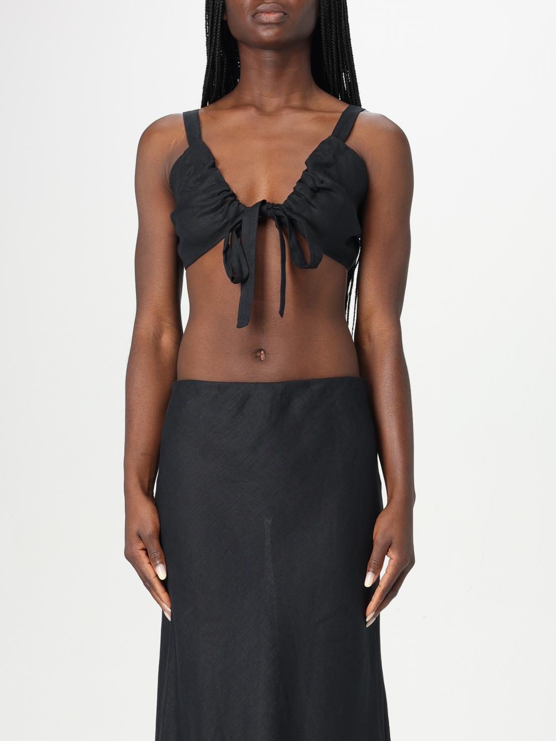 Twinset Linen Top In Black