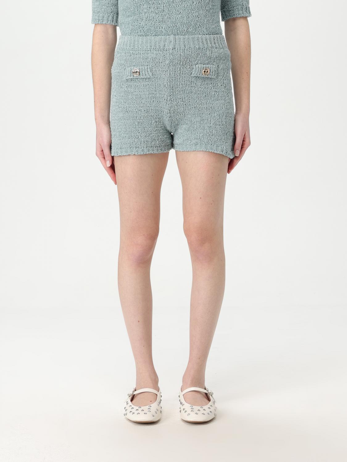 Twinset Twin-set Lightweight, Casual Summer Shorts In Gnawed Blue