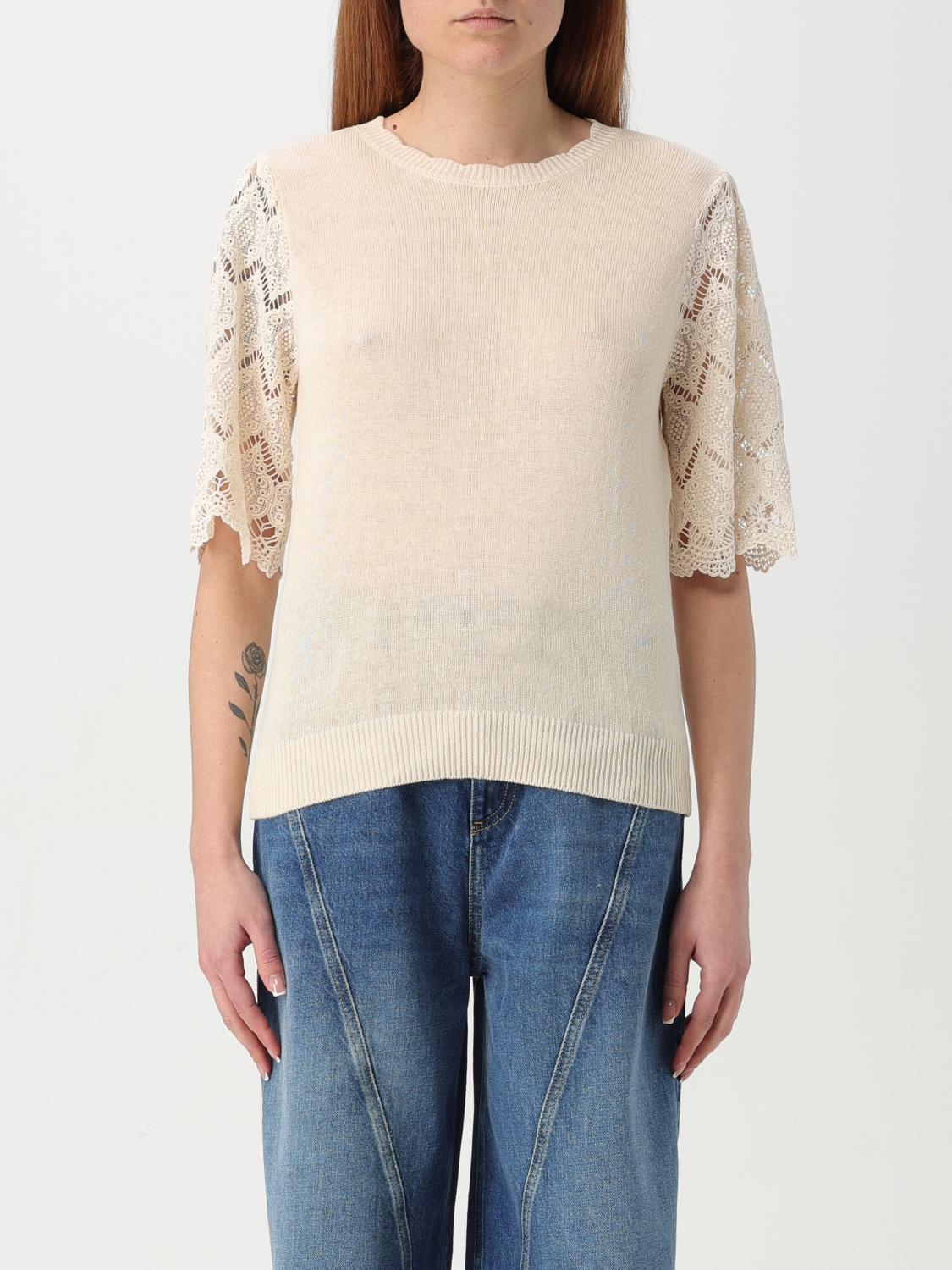 Twinset Top  Woman Color Beige In Beige