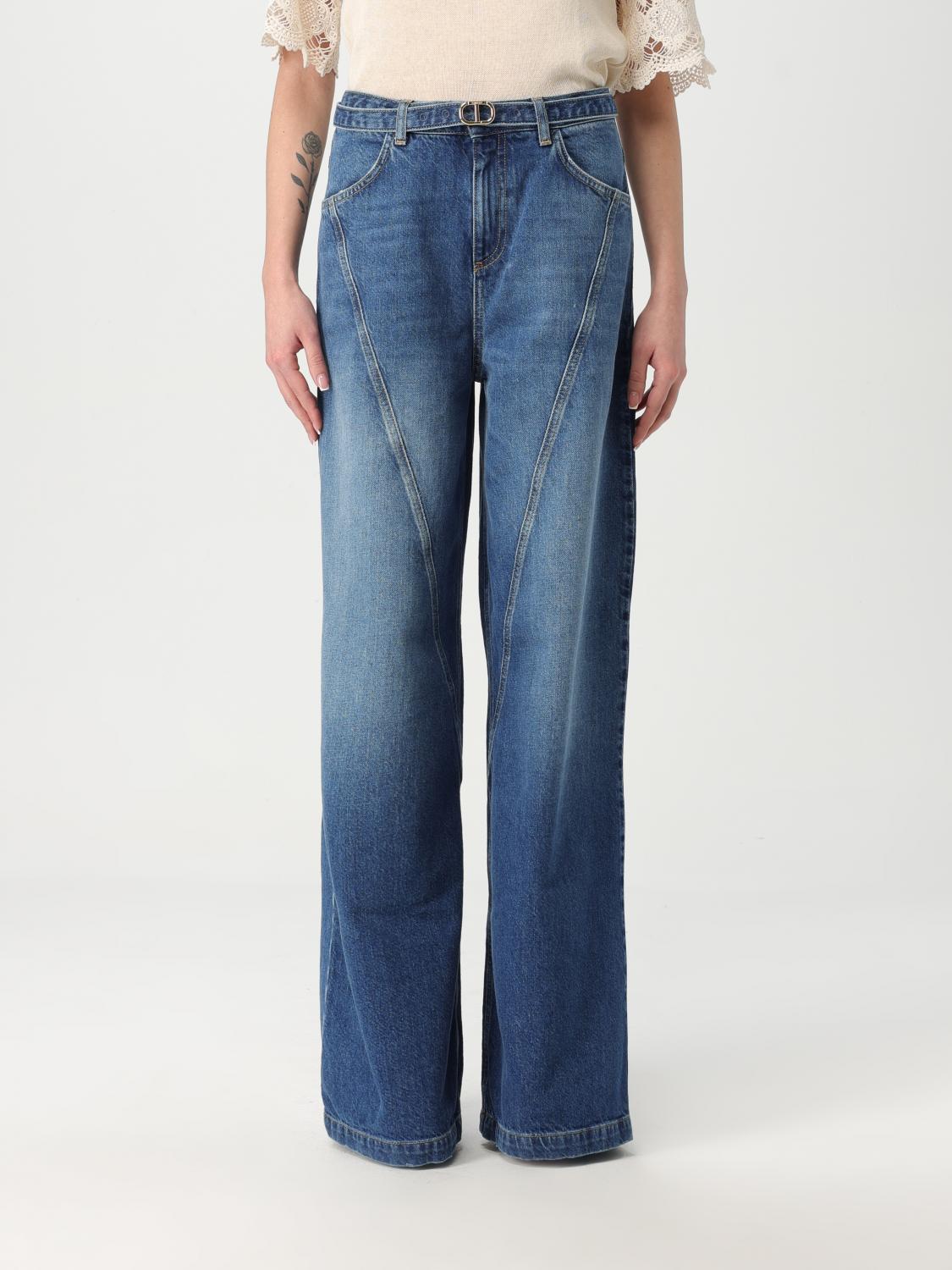 Shop Twinset Jeans Woman Color Denim