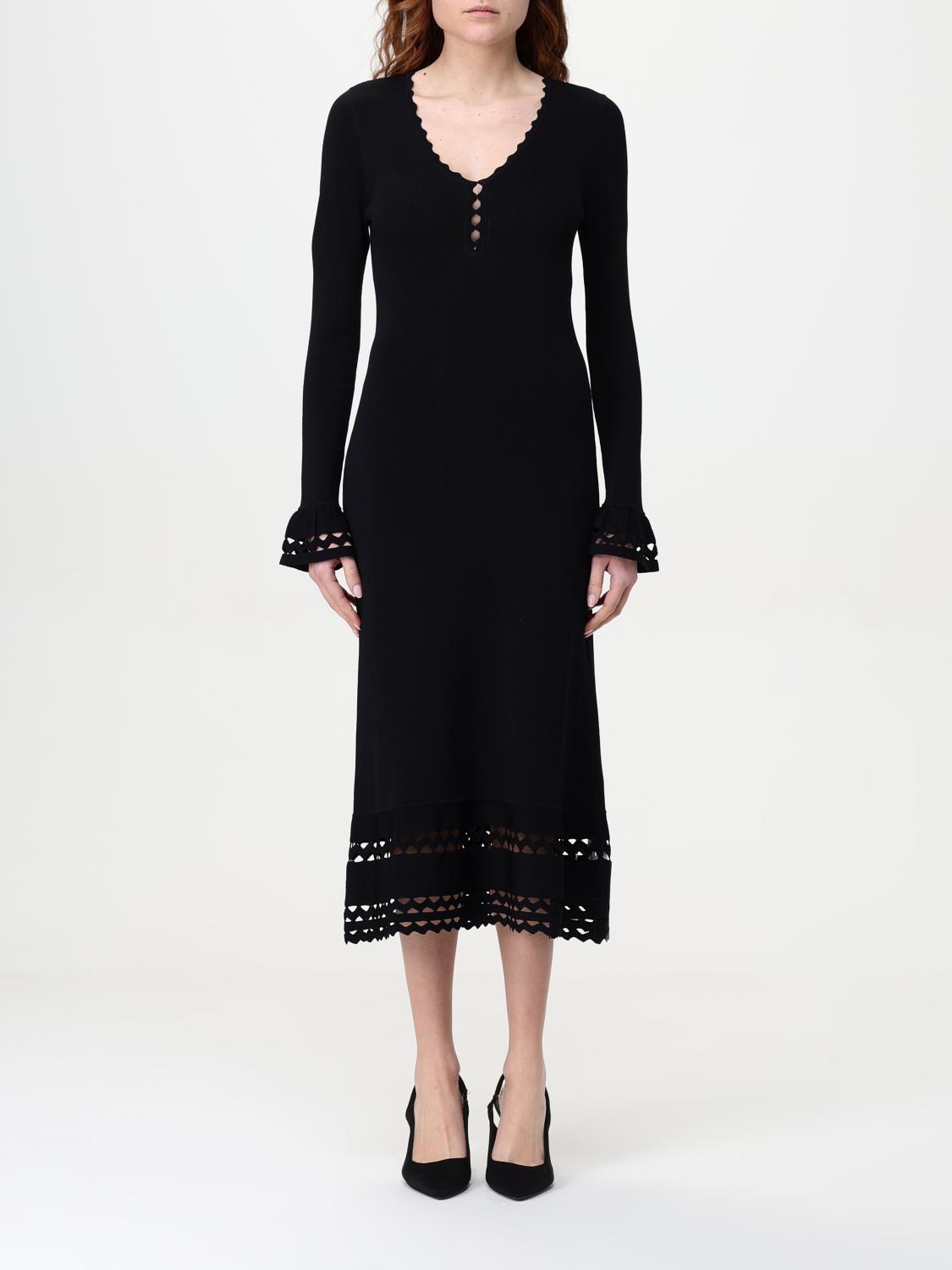Shop Twinset Dress Woman Color Black
