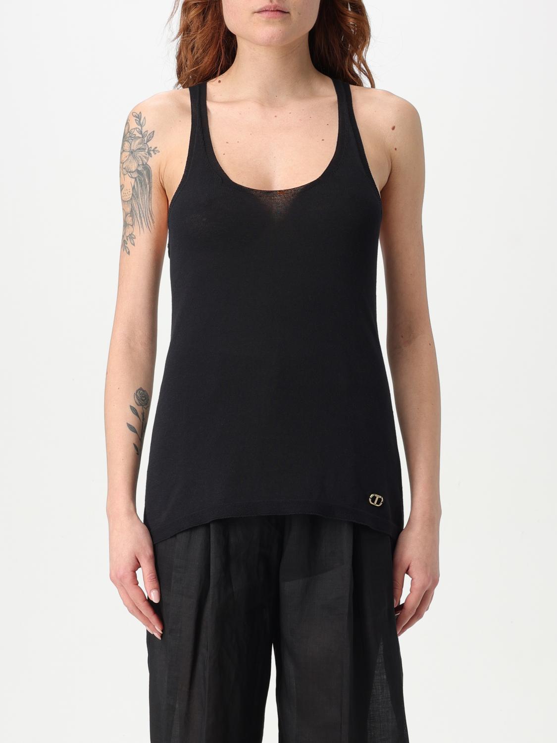 Twinset Top Damen Farbe Schwarz In Schwarz
