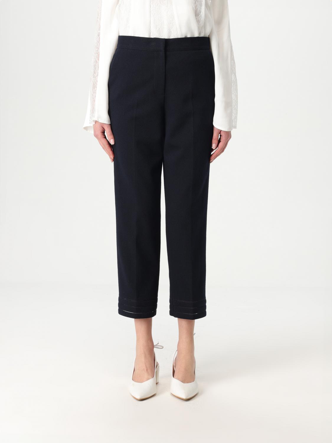 TWINSET PANTS TWINSET WOMAN COLOR BLUE G56502009