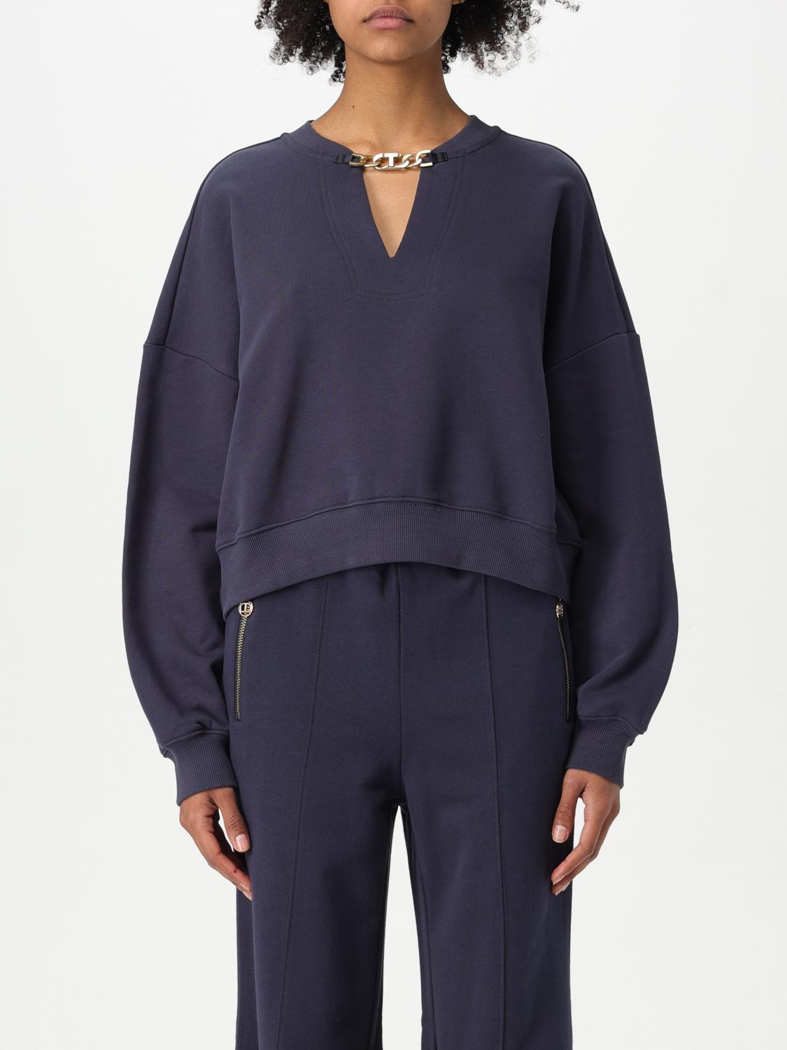 Twinset Sweatshirt  Woman Color Blue In Blue