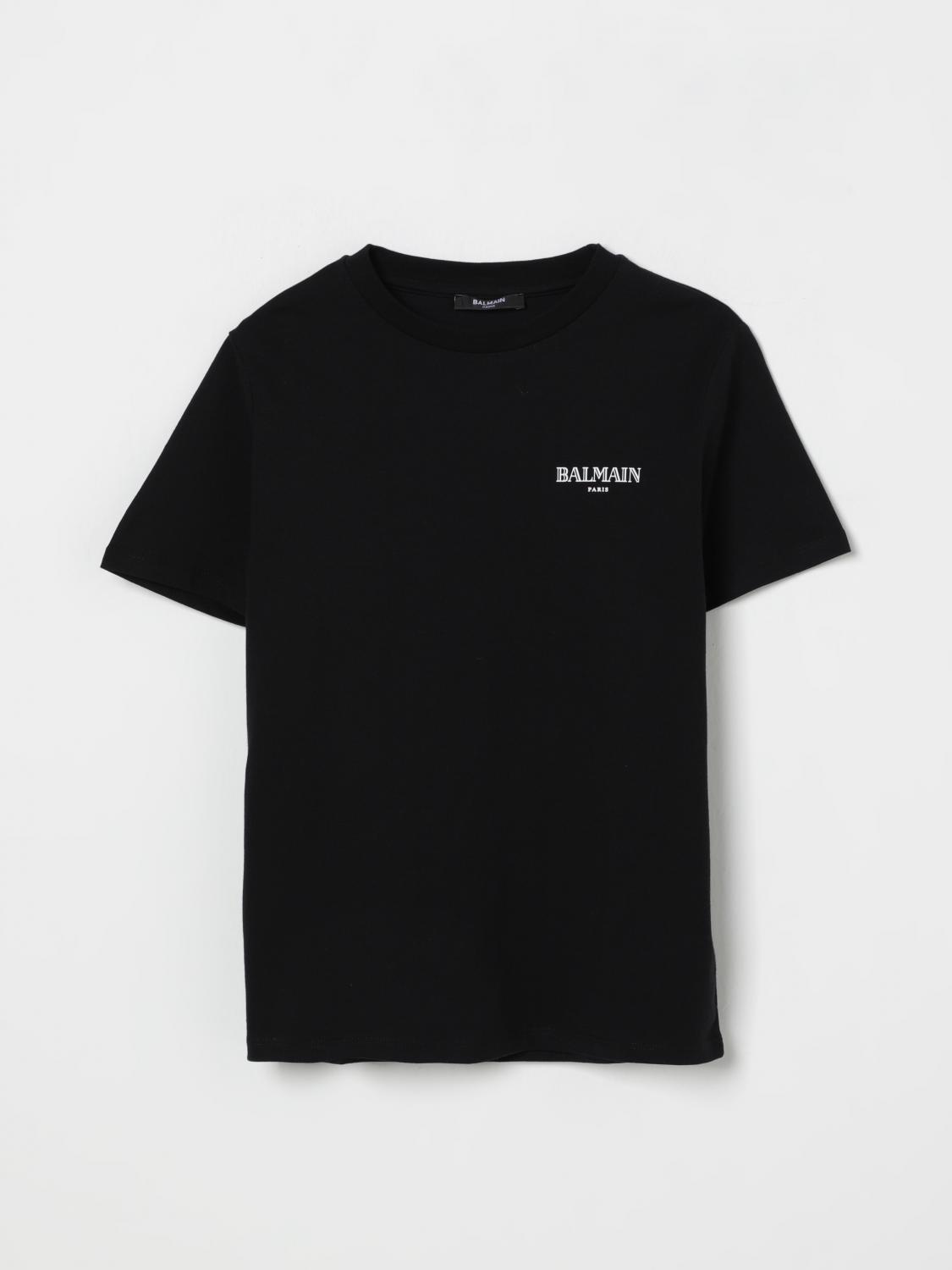 Balmain Logo-print Cotton T-shirt In Black