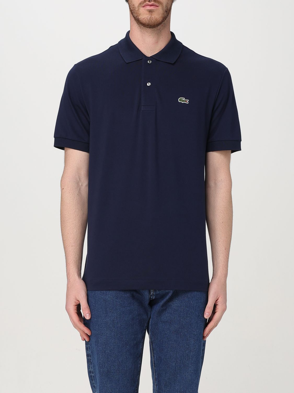 Shop Lacoste Polo Shirt Men Color Blue