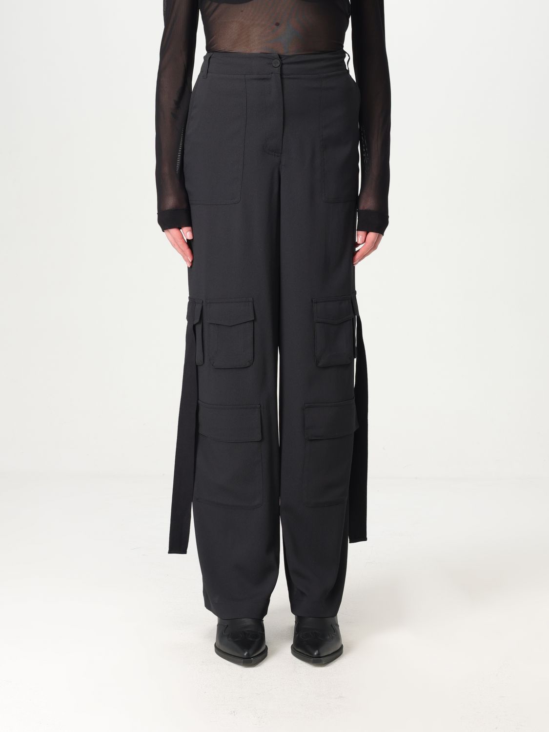 Shop Twinset Actitude Pants Woman Color Black In Schwarz