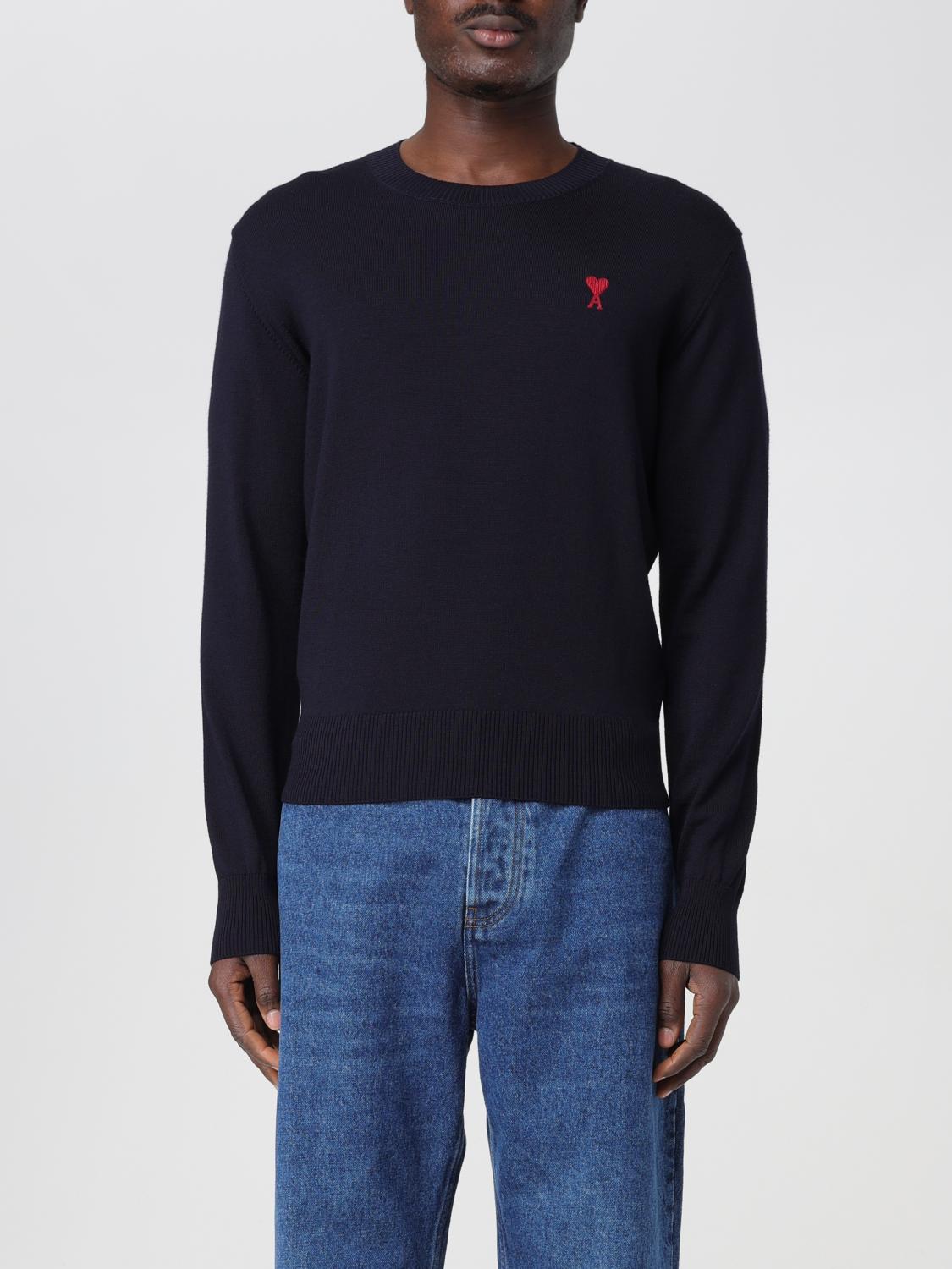 Ami Alexandre Mattiussi Ami De Coeur Cotton Sweatshirt In Blue