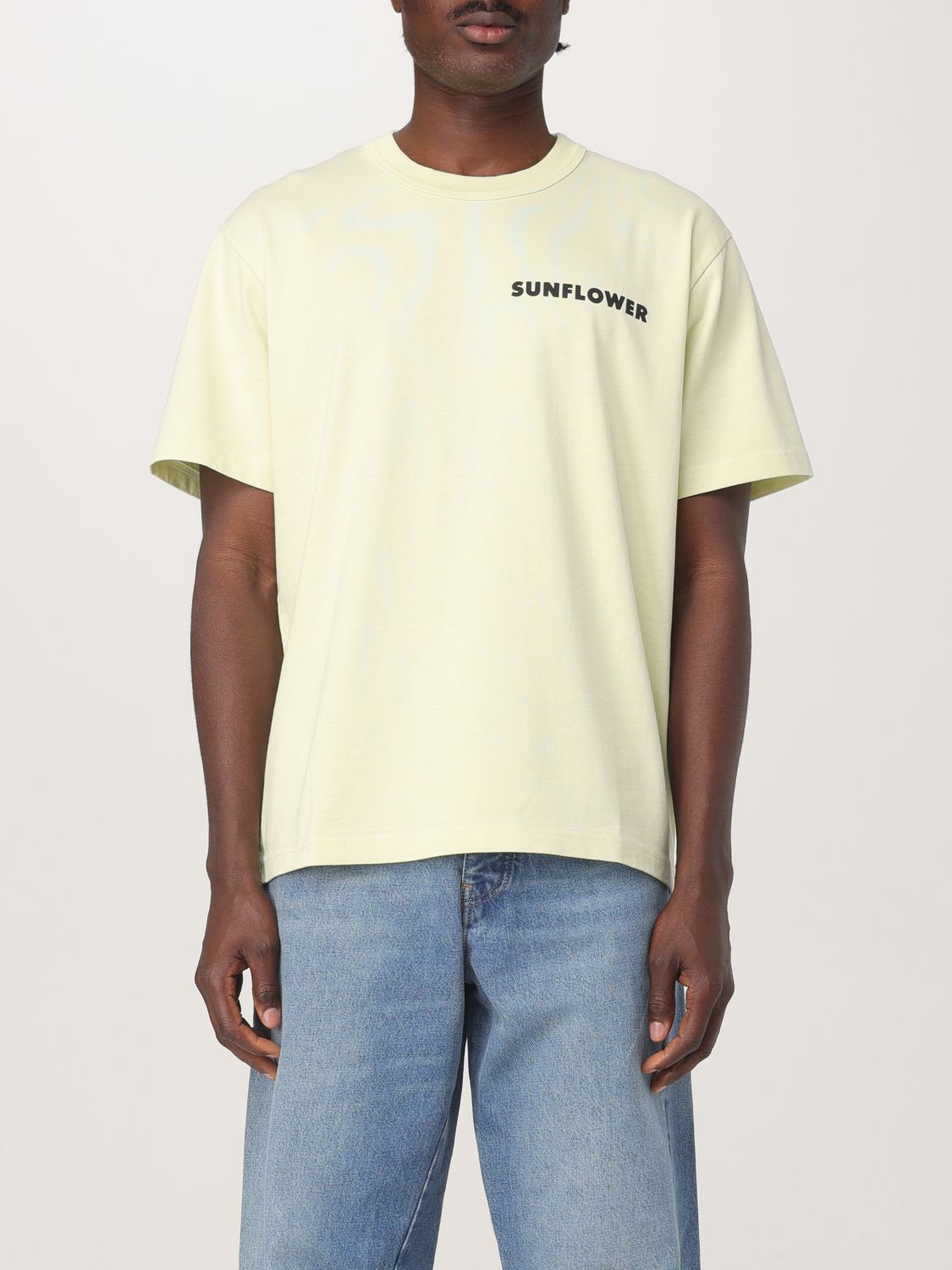 Sunflower Lime Green Cotton T-shirt In Gelb