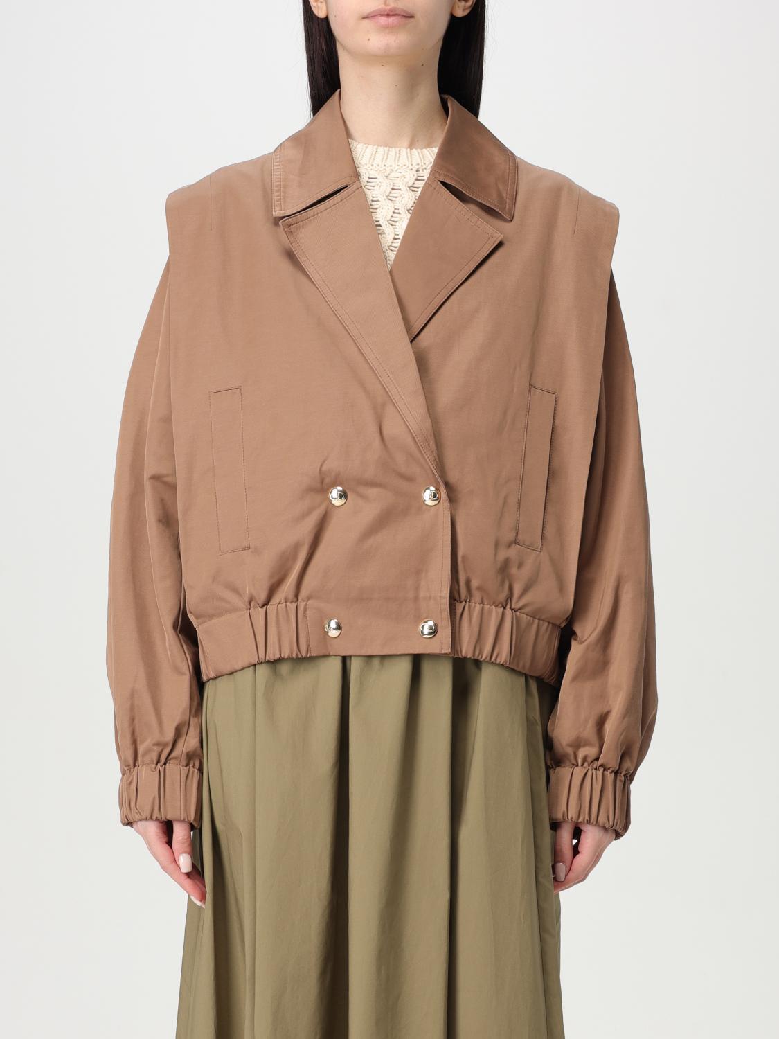 Liu •jo Trench Coat Liu Jo Woman Color Beige In Beige