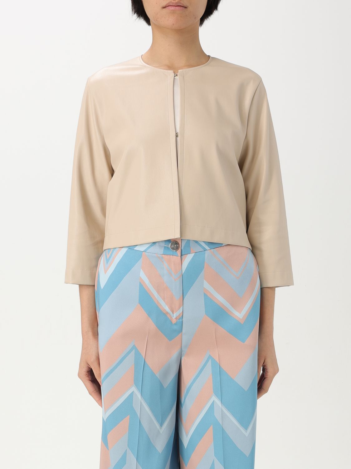 Liu •jo Jacket Liu Jo Woman Color Beige In Beige