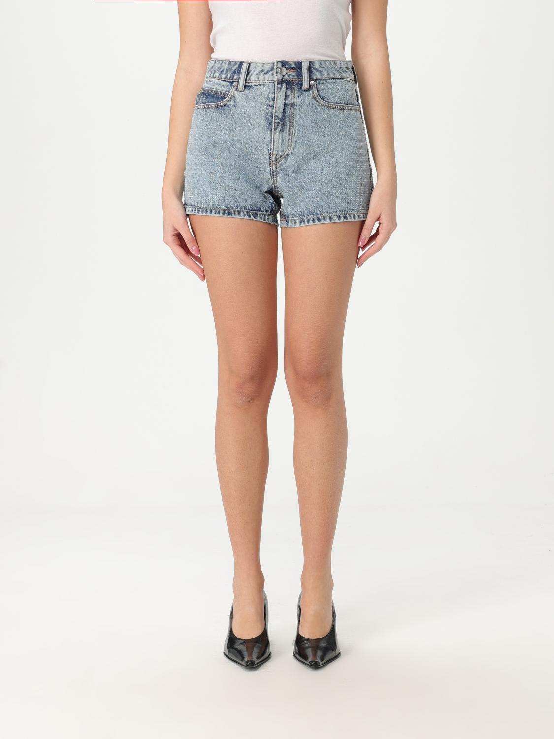Alexander Wang Short Woman Color Blue In Blue