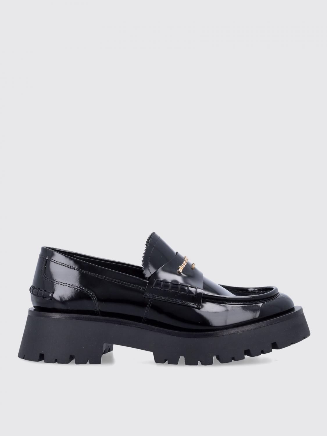 Alexander Wang 45mm Carter Lug Patent Leather Loafers In Schwarz