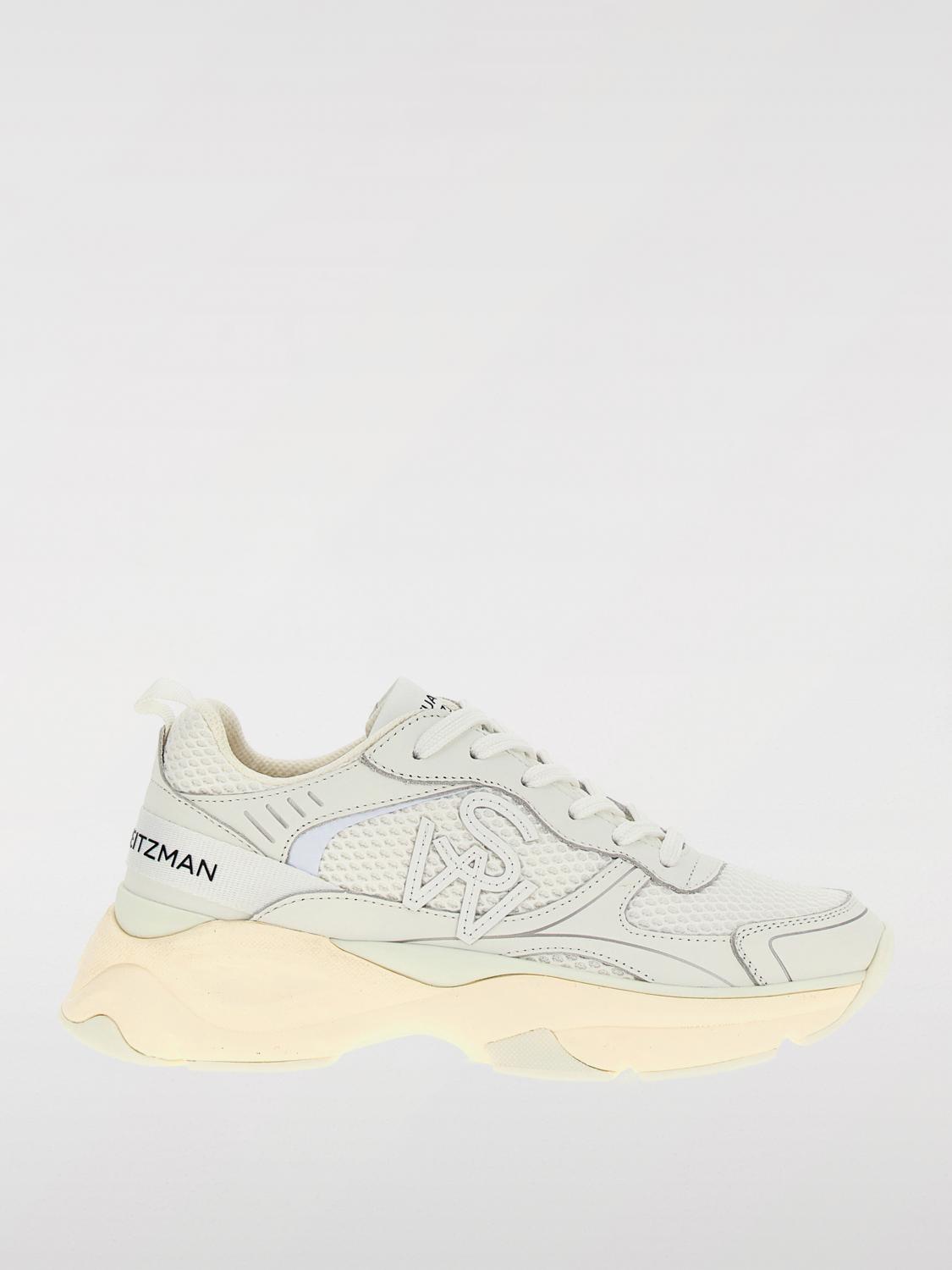 Stuart Weitzman Chunky Mesh Pull Tab Sneakers In White 1