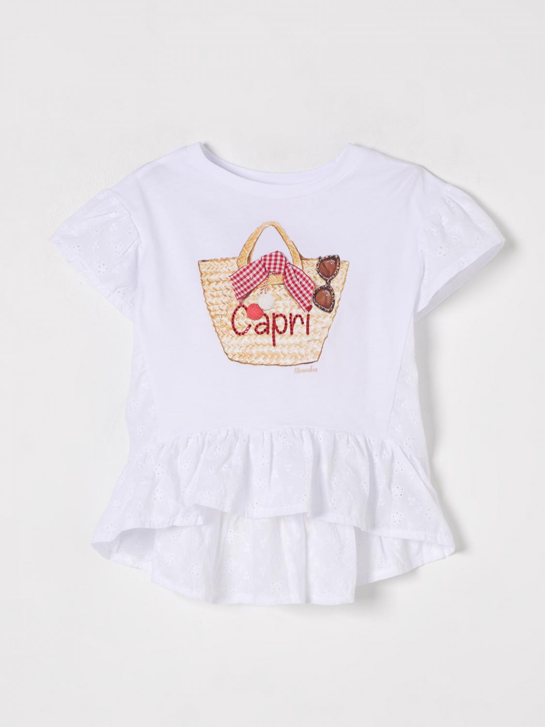 Monnalisa T-shirt  Kinder Farbe Weiss In Weiss