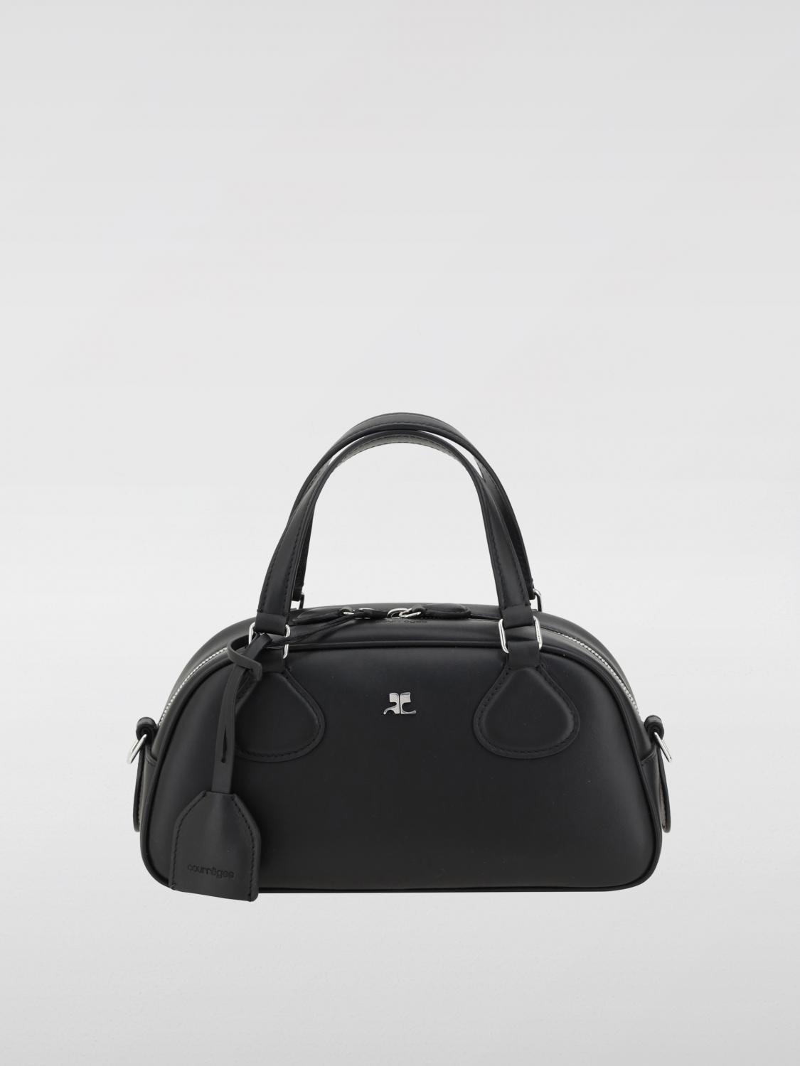 Courrèges Courreges Pre Friday Leather Bowling Bag In Black
