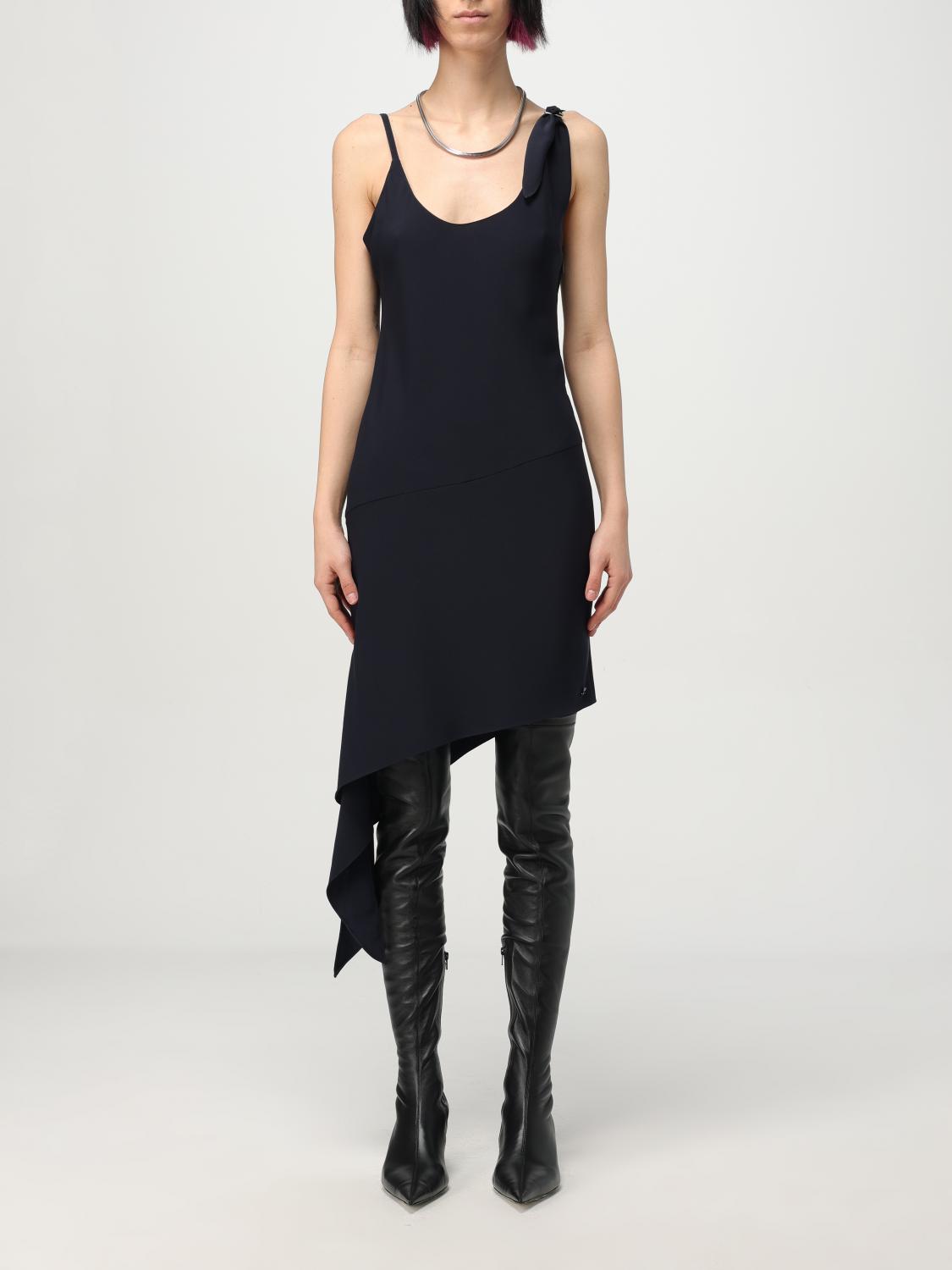 Shop Courrèges Dress Woman Color Navy