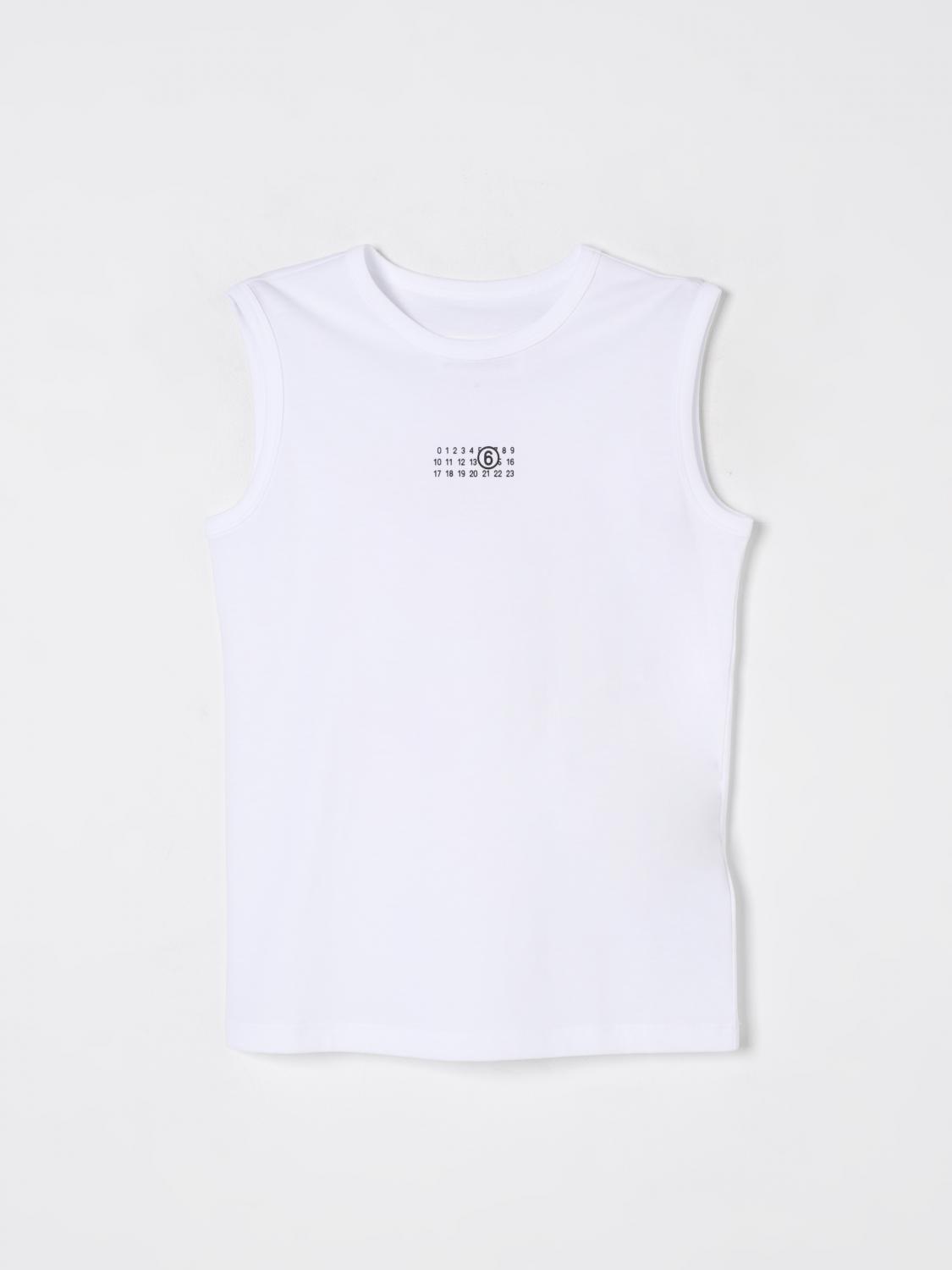 MM6 MAISON MARGIELA T-Shirt Kids color White　MM6 MAISON MARGIELA Tシャツ キッズカラー ホワイト MM6