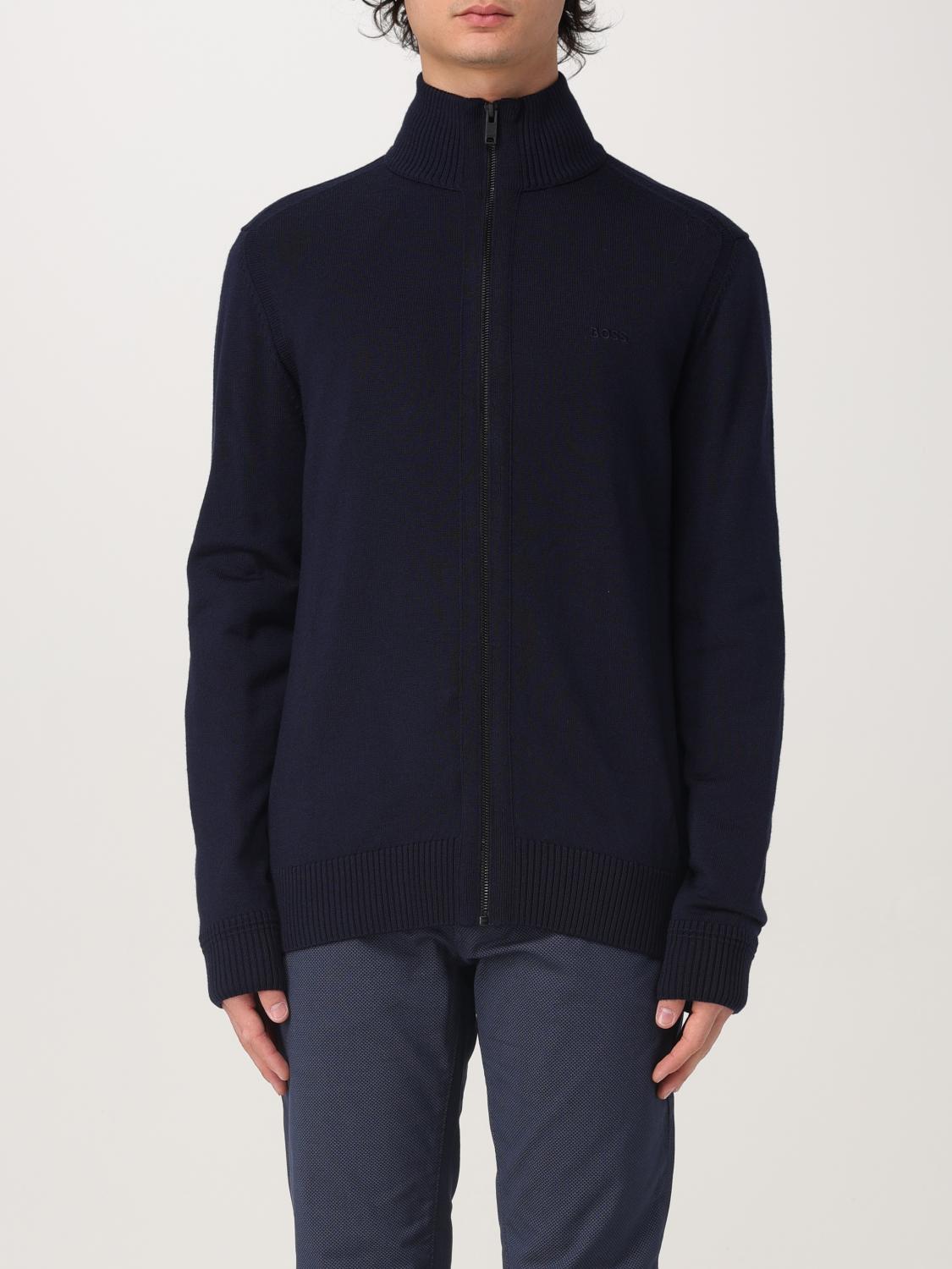Hugo Boss Cardigan Boss Men Color Blue In Blue