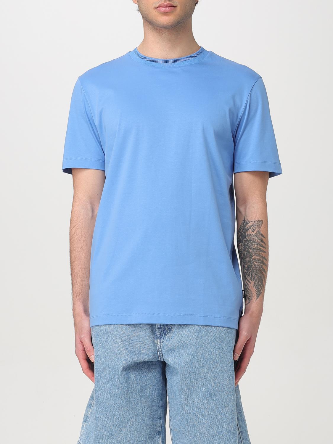Hugo Boss T-shirt Boss Men Color Sky Blue In Sky Blue