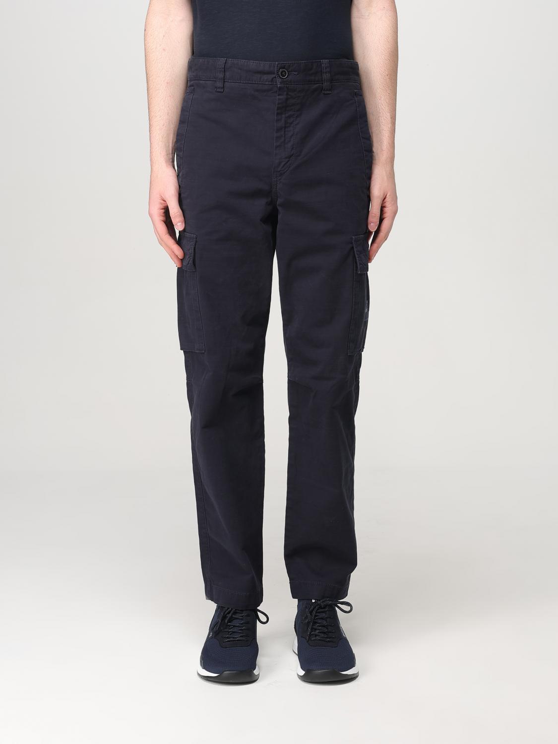 Hugo Boss Navy Patch Cargo Pants In Blue