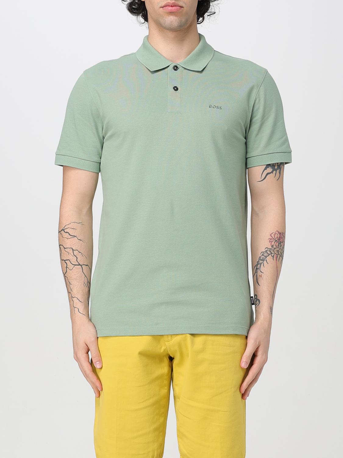 Polo Shirt BOSS Men color Olive