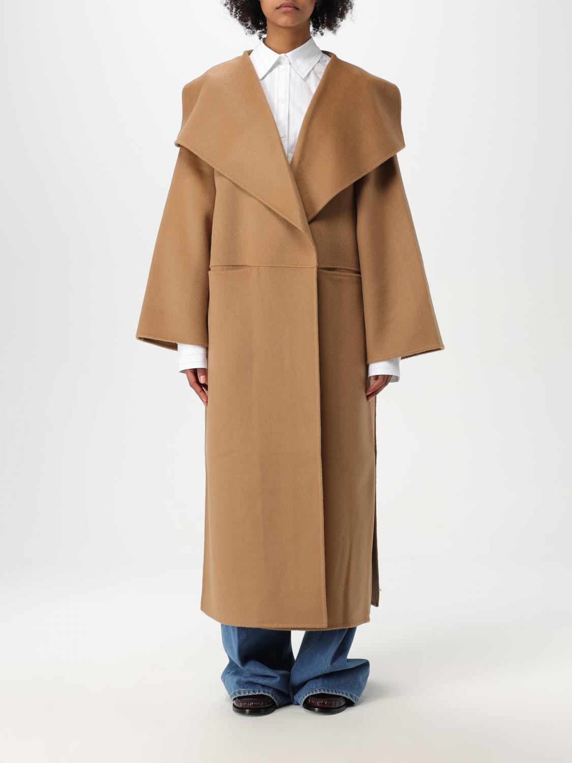 Totême + Net Sustain Signature Wool-blend Coat In Camel