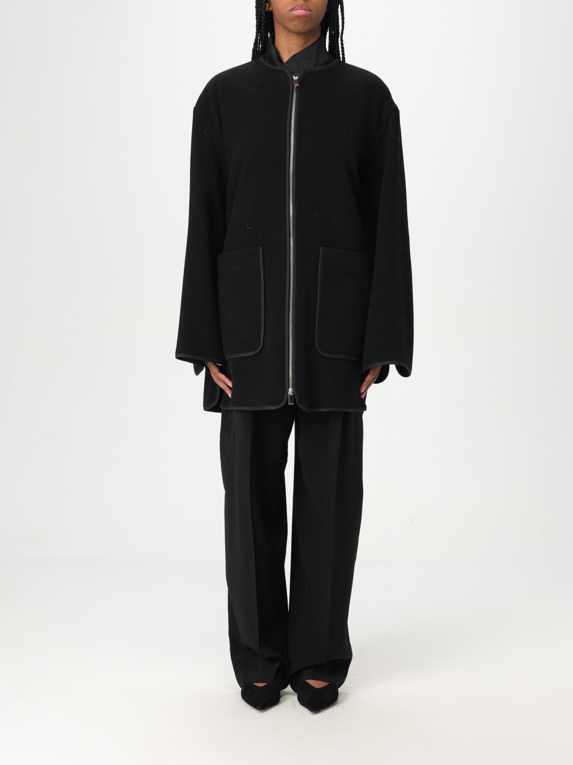 Totême Teddy Shearling Overshirt Jacket Black In Black
