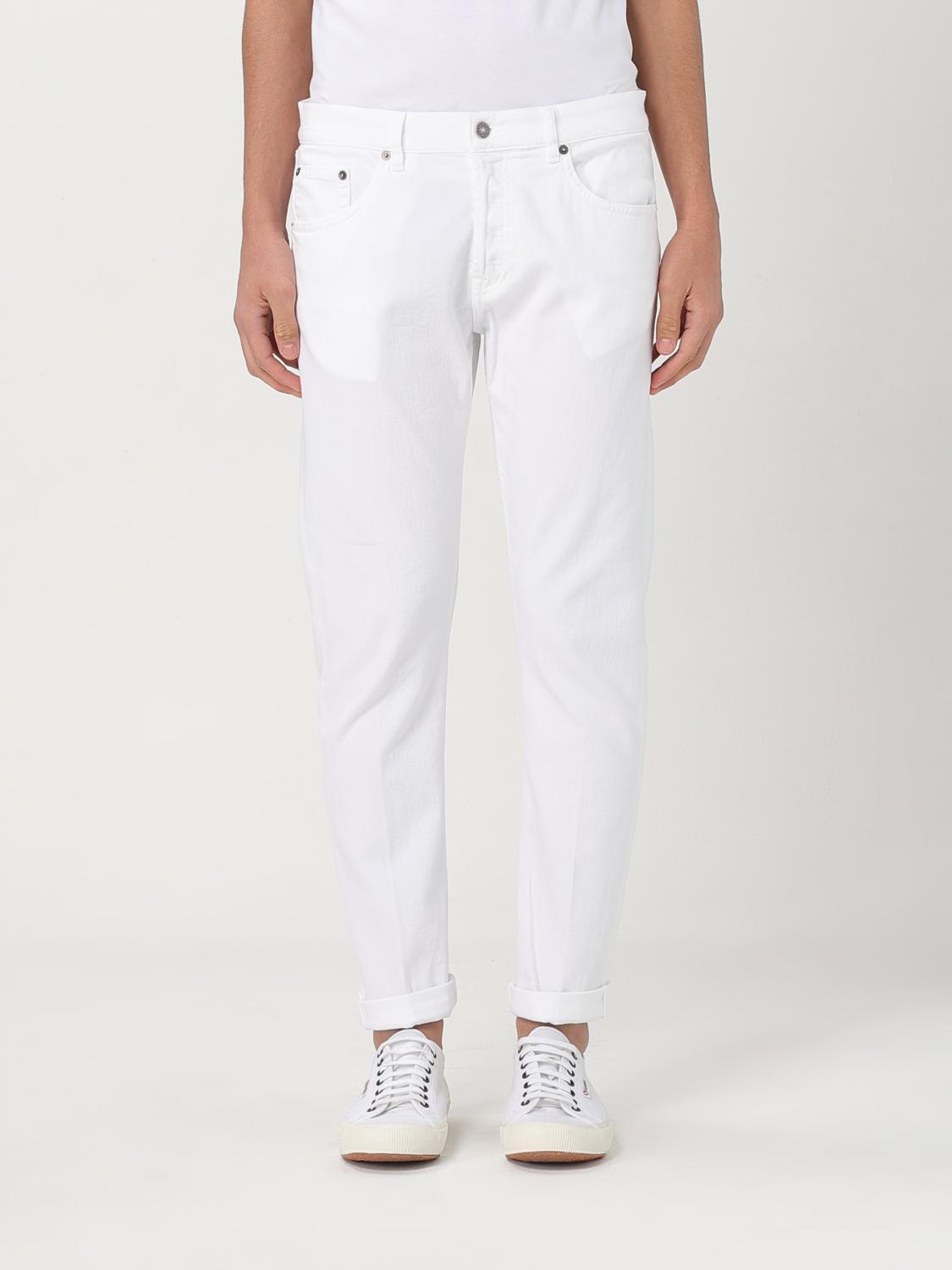 Dondup Denim Trousers With Belt Loops In White