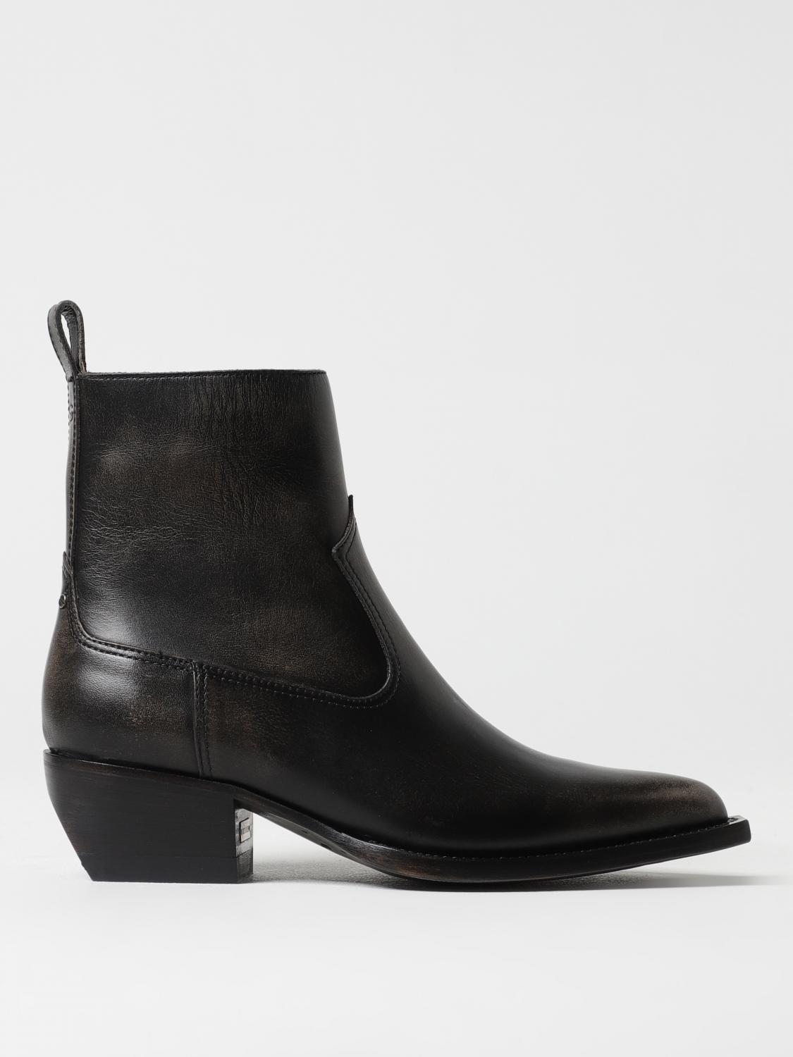 Golden Goose Leather Boots In Black