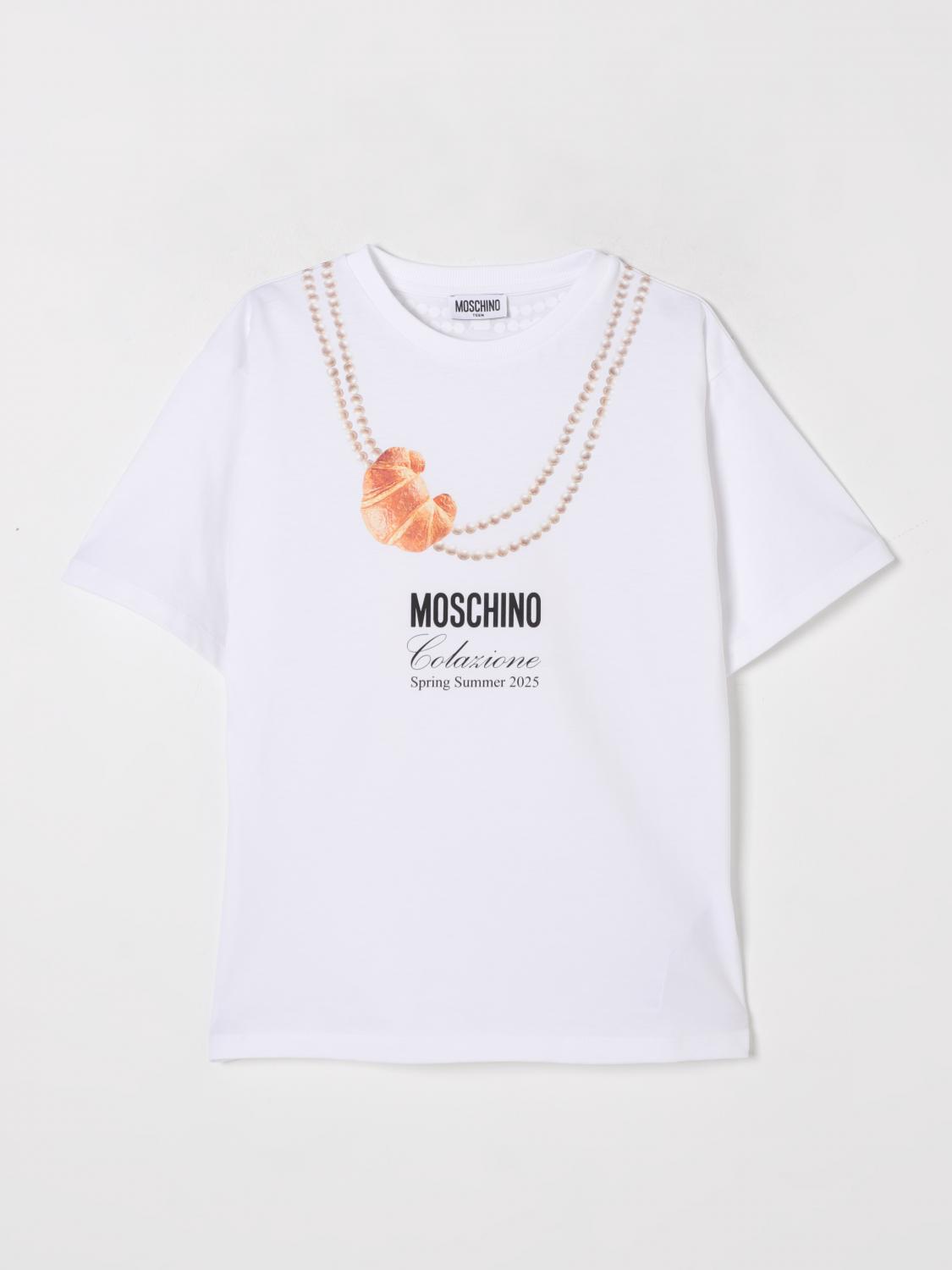 Moschino T-shirt Kids Color White In White
