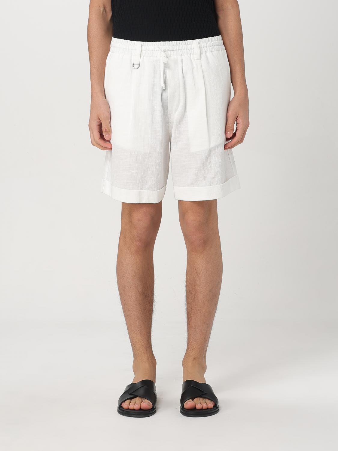 Shop Paolo Pecora Short Men Color Yellow Cream