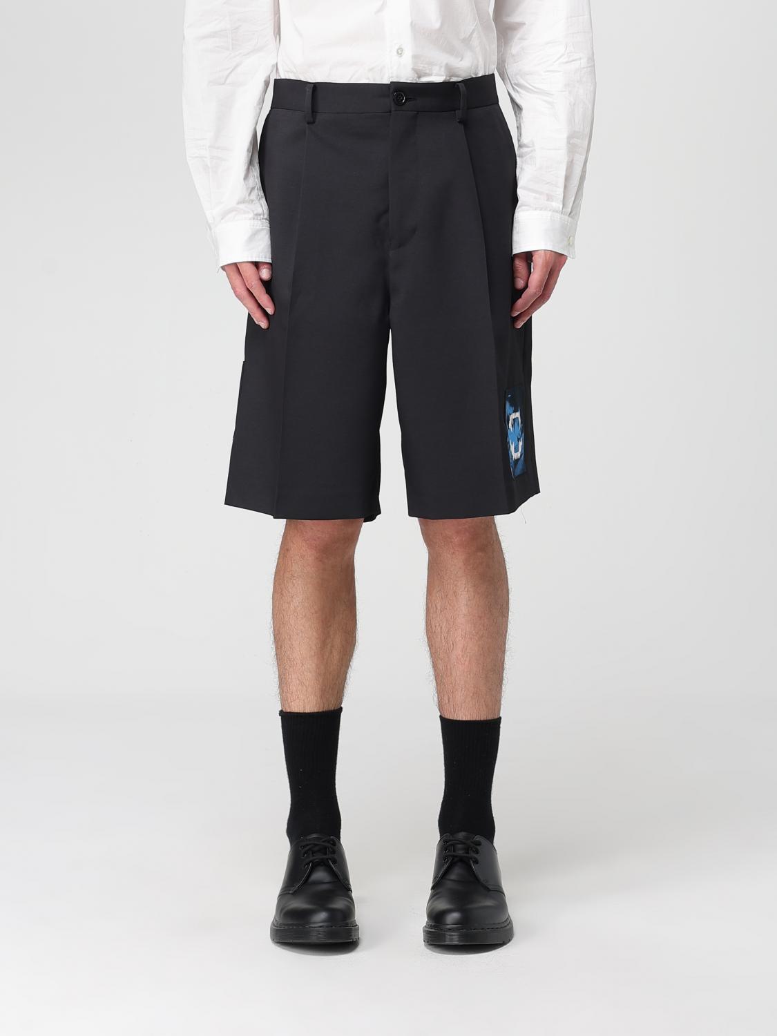 Undercover Bermuda Shorts With Back Pockets And Graphic Print In Black