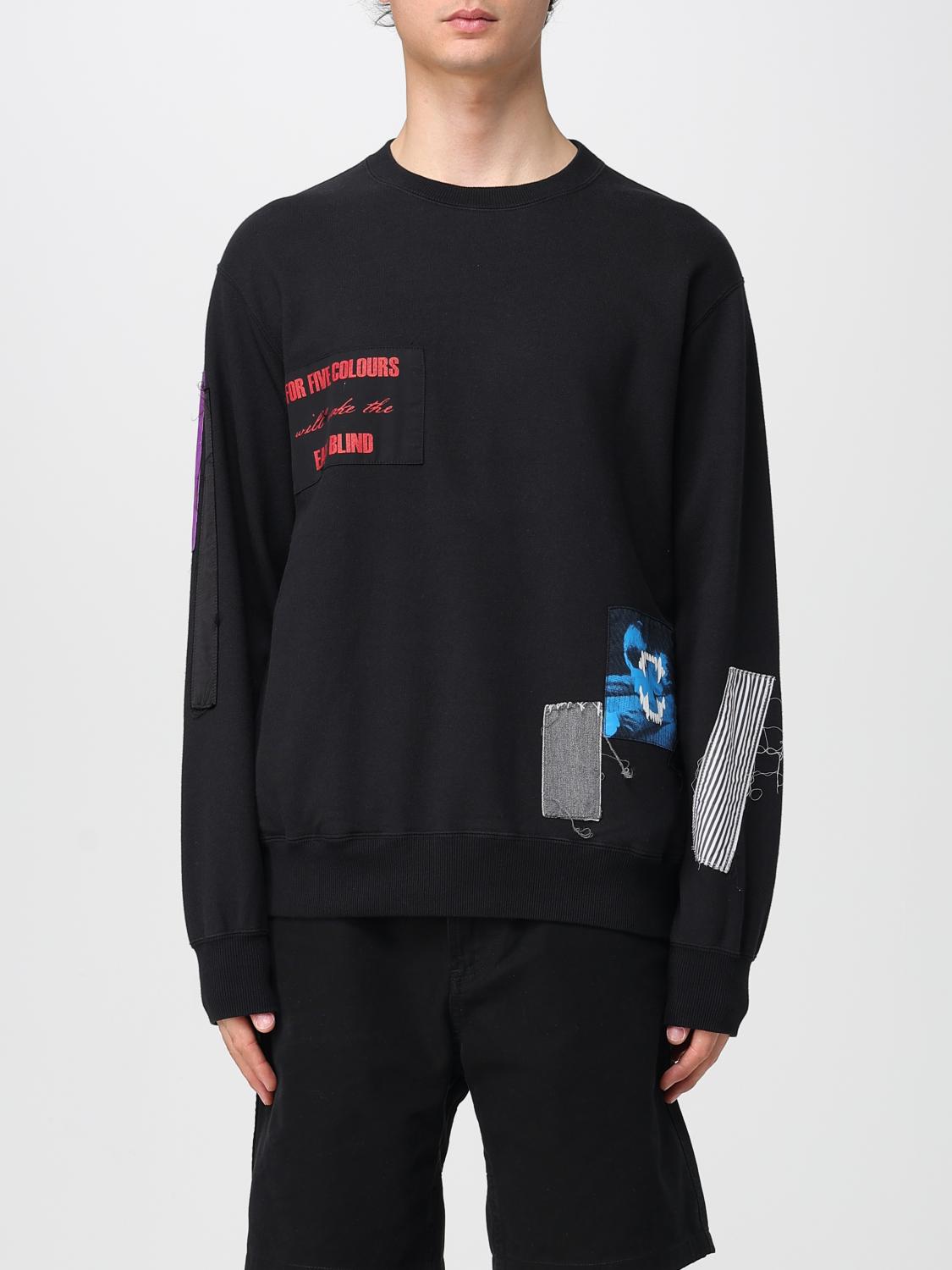 Undercover Artistic Black Printed Sweatshirt With Crew Neck Design