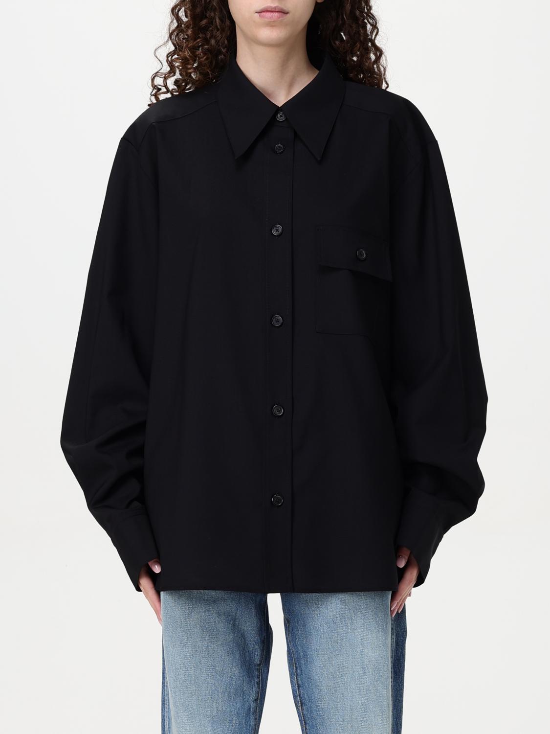 Khaite Yatty Shirt In Tropical Wool In Black
