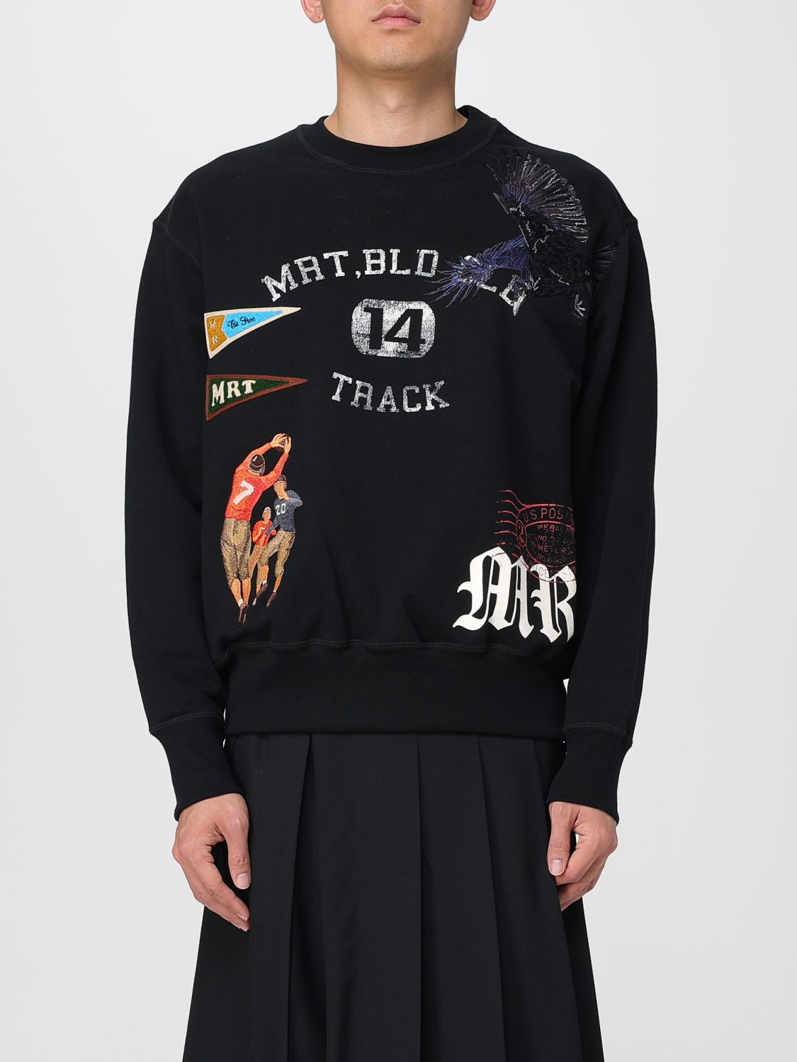 Khoki Black Multi Embodied-design Sweatshirt