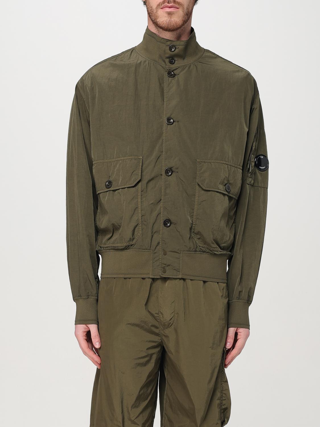 C.p. Company Chrome-r Full Button Jacket In Green