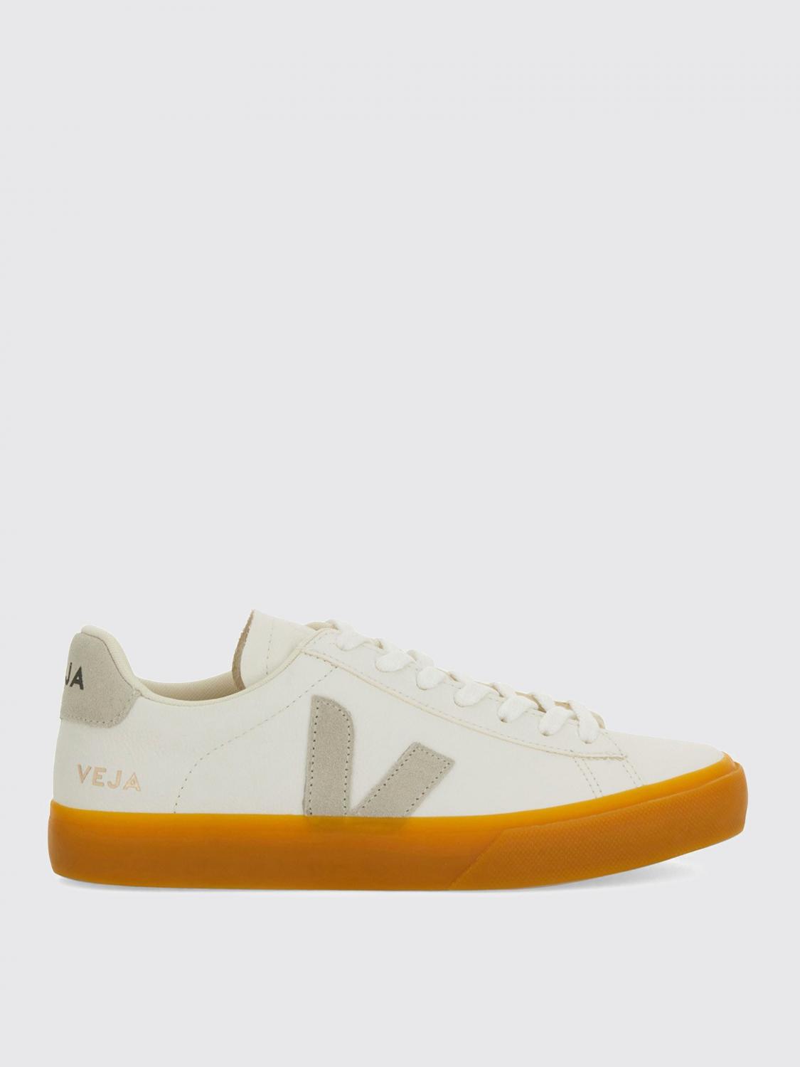 Veja Campo Leather Sneaker In White Natural