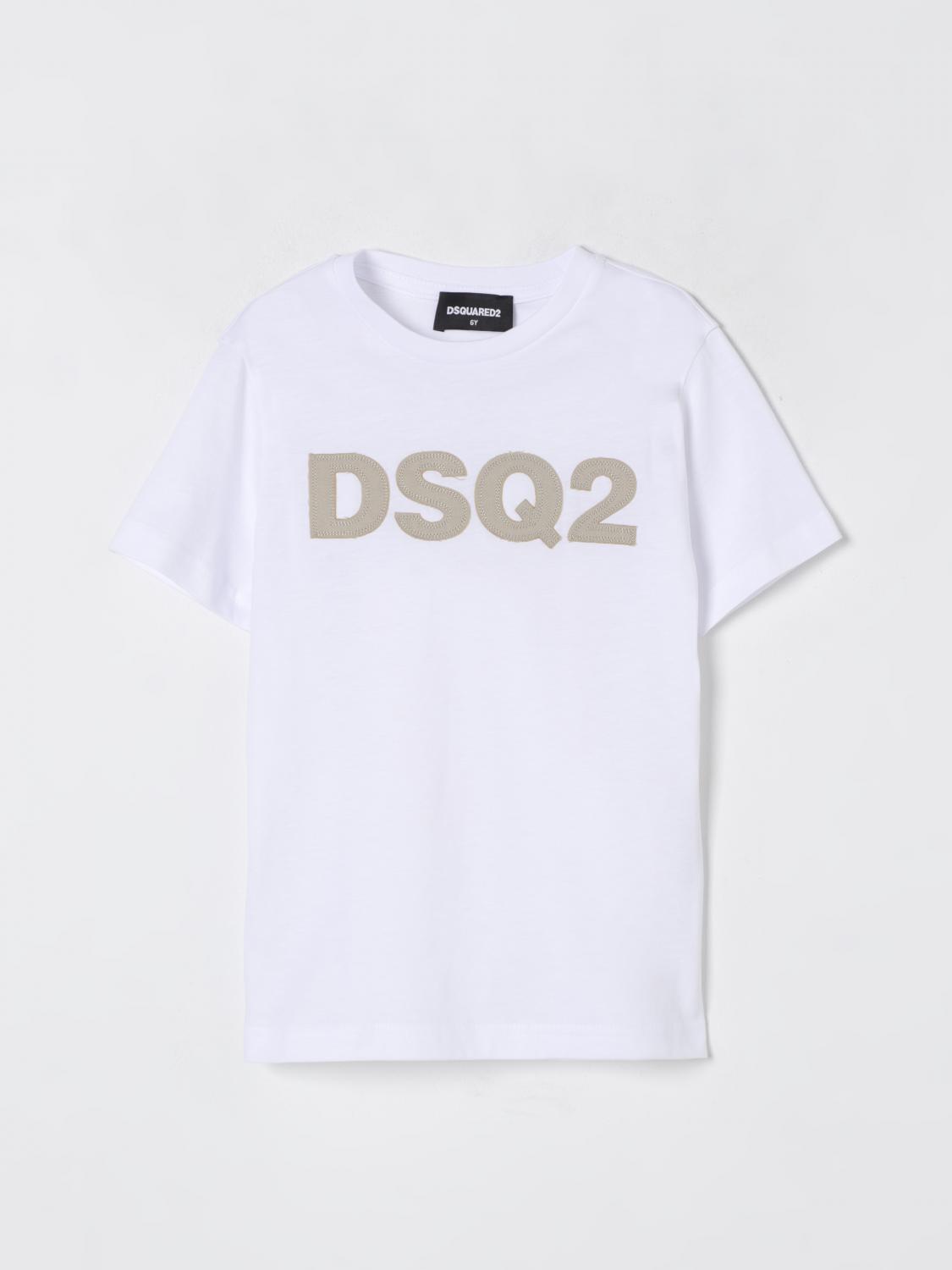 Dsquared2 Logo-appliqué T-shirt In White